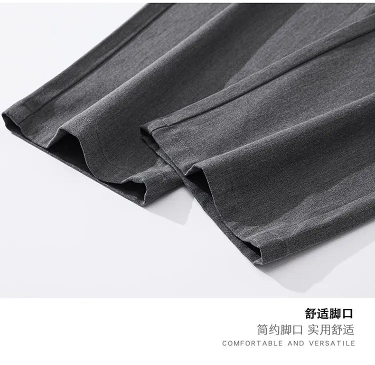suit pant men korean streetwear fashion loose casual plus size straight suit pant office man commuter pants trousers unique default style 2110