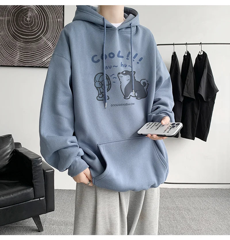 Cool Cartoon Cat Graphic Print Hoodies For Men Y2K Streetwear Clothes Hip Hop Fashion Hooded Sweatshirts Loose Pullover Hoody Street King Limited