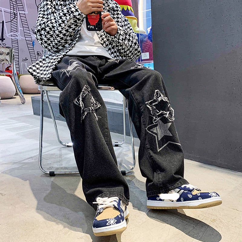 "Street Style" Unisex Men Women Streetwear Denim Jeans Daulet Apparel