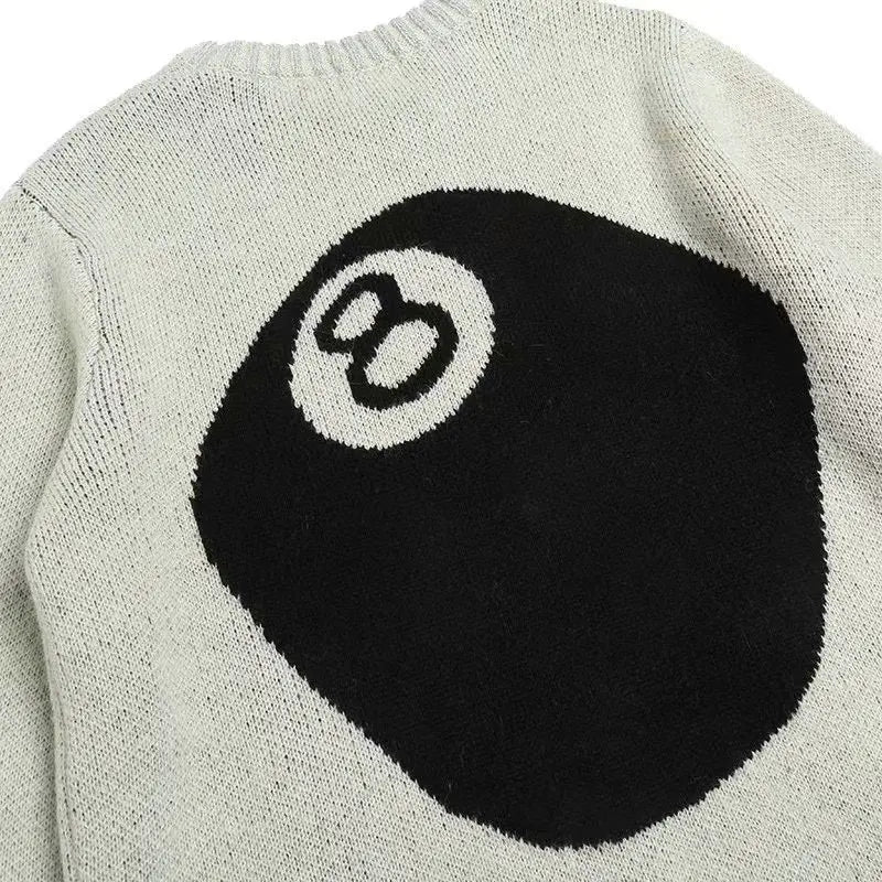 New 2022 Men Luxury Billiards Black Eight gentleman Classic Mohair dice Knit Casual Sweaters pullover Asian Size High Drake #20 Street King Limited