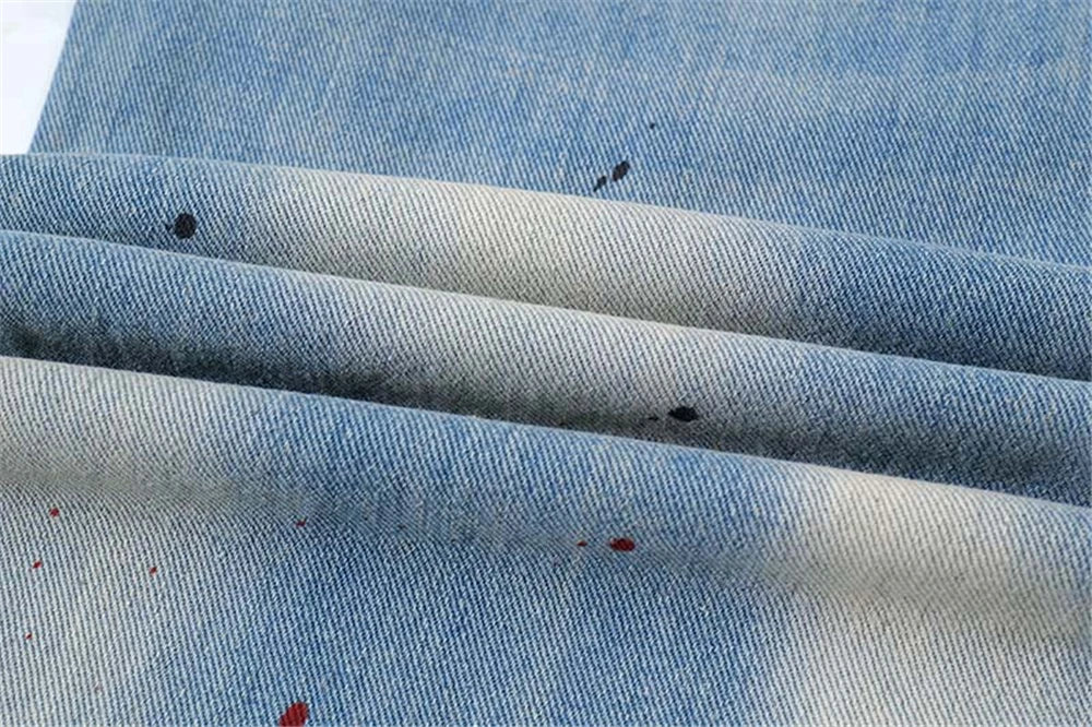 Men's Blue Flared Jeans Fashion Designer Ripped Vintage Denim Pants 2024 New Fashion Casual Jeans Trousers Street King Limited