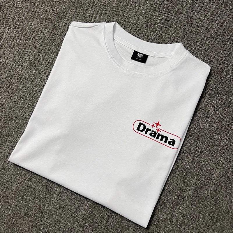 2024ss Drama Call T-shirt Men Women 1:1 High Quality Stars Letter Print Fashion Street Lovers Casual Tops Tee Street King Limited