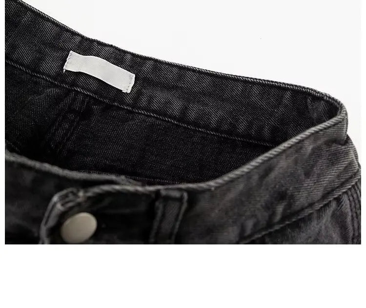 Vintage High Street Jeans Men Women Distressed Patch Design Wide Leg Pants American Style Straight Baggy Korean Trousers Spring Street King Limited