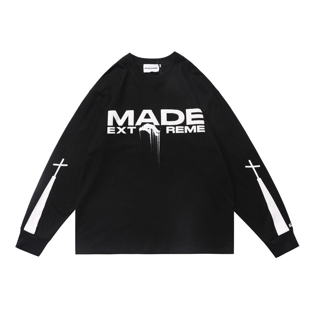 "Black Circle" Unisex Men Women Streetwear Graphic Sweatshirt Daulet Apparel