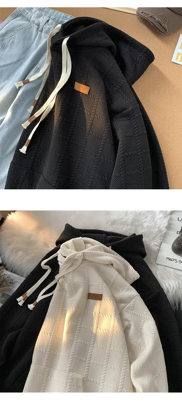 Korean Solid Color Hoodie Men's Autumn Loose Hooded Sweatshirt Fashion Brand Hoodies Harajuku Male Pullovers Street King Limited