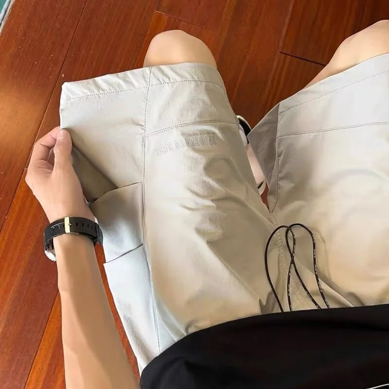 summer sports cargo shorts for men casual baggy breathable hip hop fashion bermuda short pants daily beach y2k streetwear shorts multi-pocket cargos