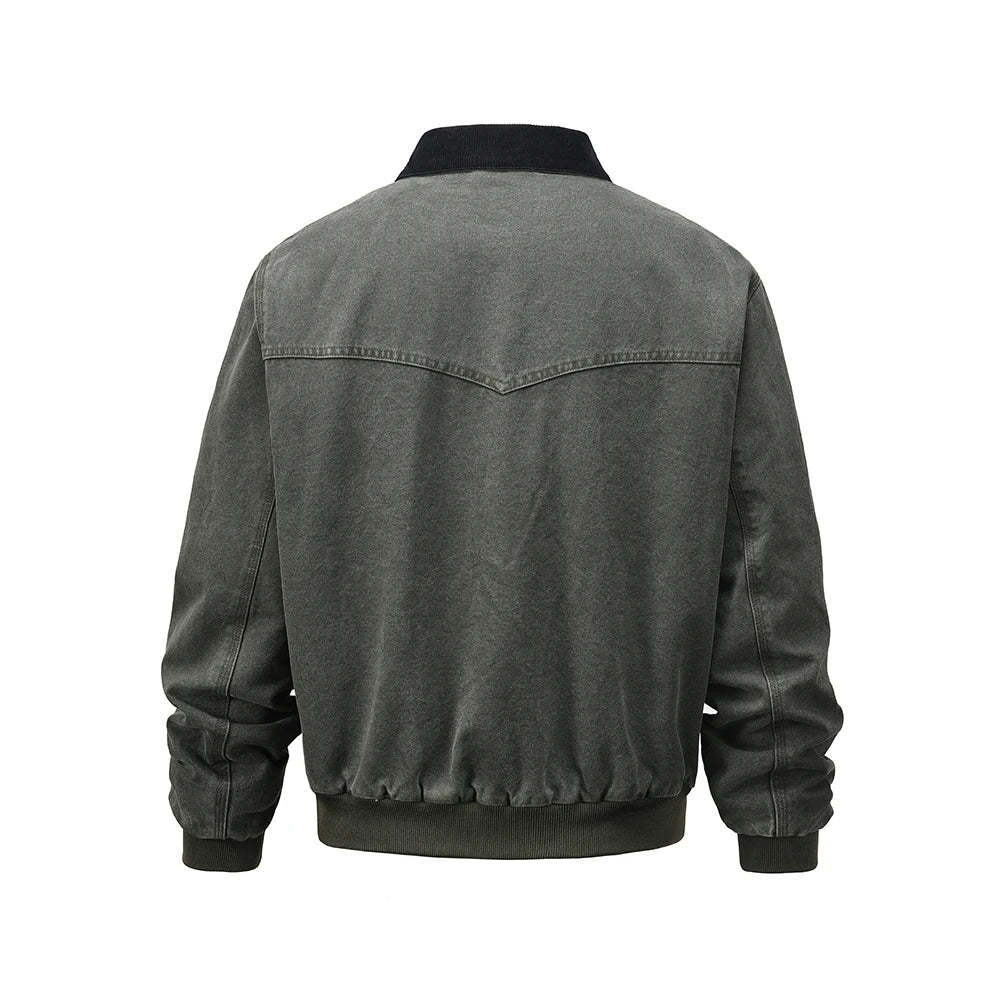 y2k high street solid color lapel thick winter jackets for men chaquetas hombre baggy casual fleece padded coat oversized clean everyday pants