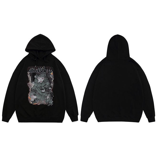 "Bow Down" Unisex Men Women Streetwear Graphic Hoodie Daulet Apparel