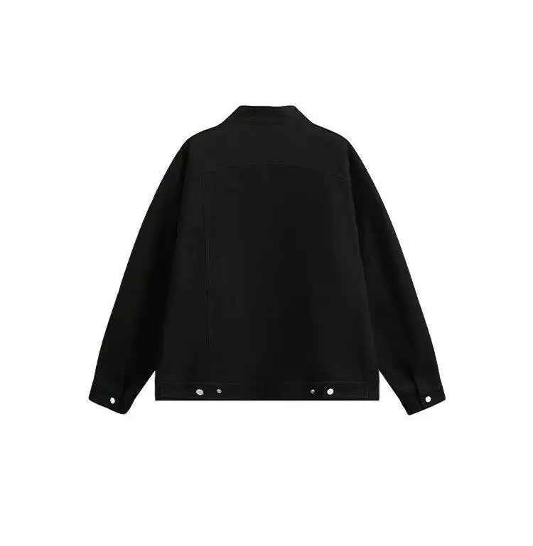 spring autumn fashion motorcycle jacket men stand collar loose casual korean streetwear vintage cargo jackets coat outerwear unique cargo style 224