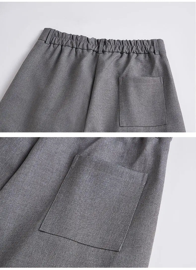 men loose casual korean streetwear fashion vintage straight wide leg suit pants trousers cityboy baggy pants unique default style 1612