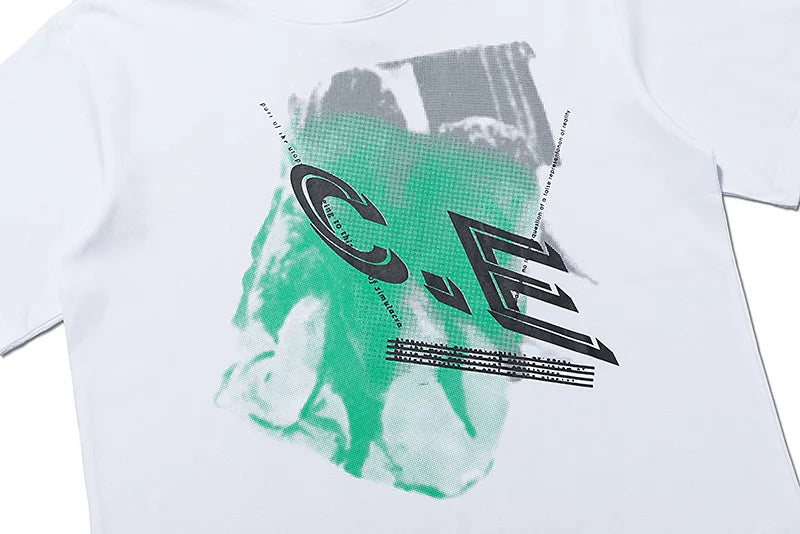 High Quality CAVEMPT Tops Tee Phantom Letter Printing Classic All-match Men Woman Loose O-Neck Summer C.E T Shirt Street King Limited