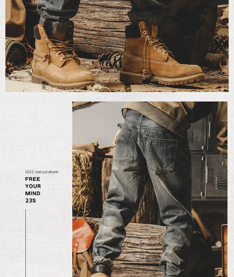 american high street personalized hip hop washed straight leg jeans for men and women loose and handsome trendy casual pants y2k unique jeans style 680