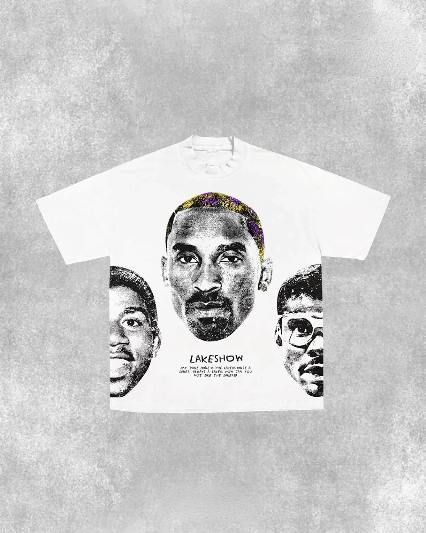 y2k Trendy Gothic Portrait Printed Letters Oversized T-shirt Men's Fashion Casual Loose Versatile Round Neck Short-Sleeved Top Street King Limited
