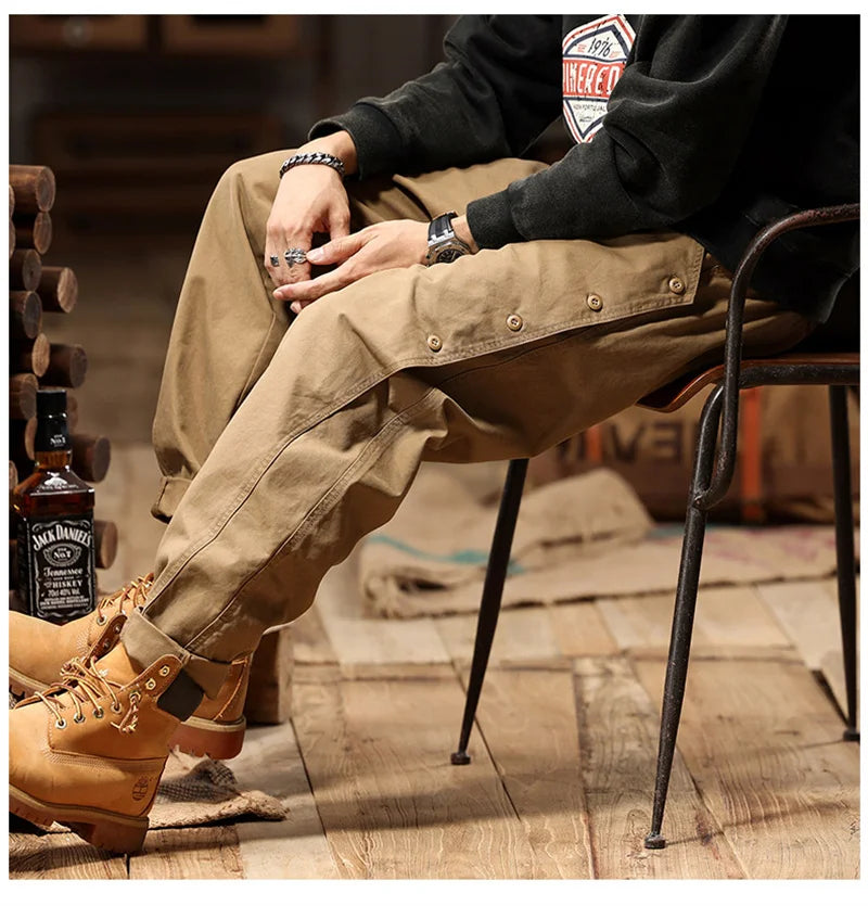 new breasted cargo tracksuit pants for men autumn y2k vintage harem tactical sweatpants casual outdoor baggy joggers trousers unique joggers style 52