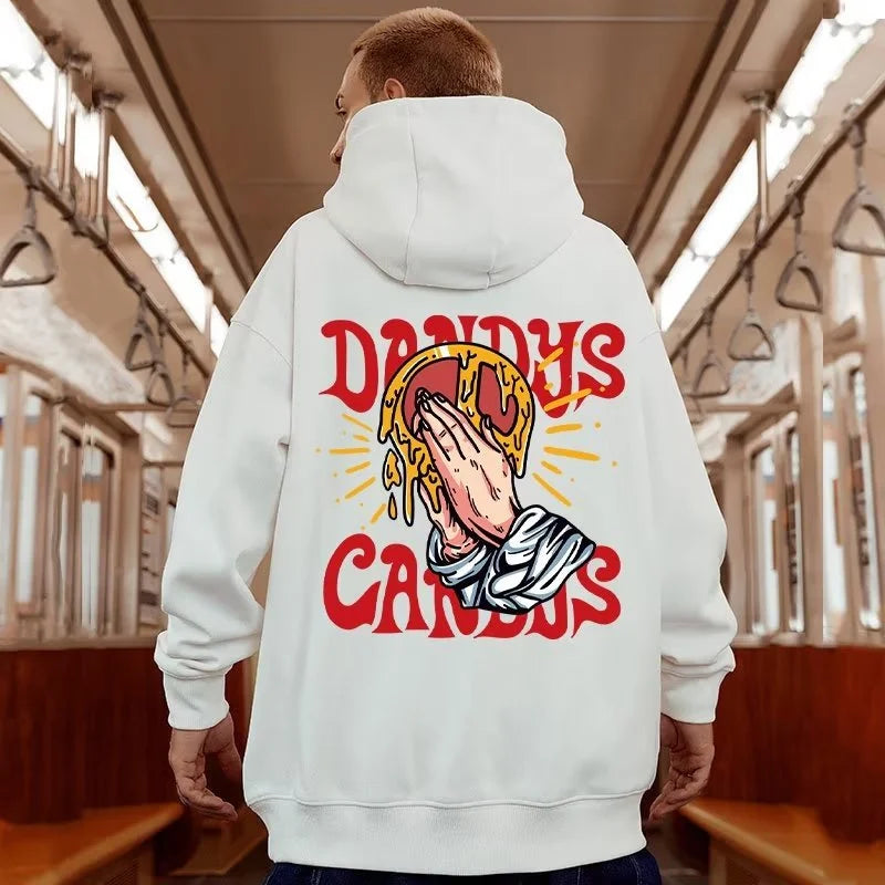 Goth Funny Finger Crossed Graphic Print Men Hoodies Casual Y2K Streetwear Sweatshirts Vintage Hip Hop Fashion Baggy Hoodie Street King Limited