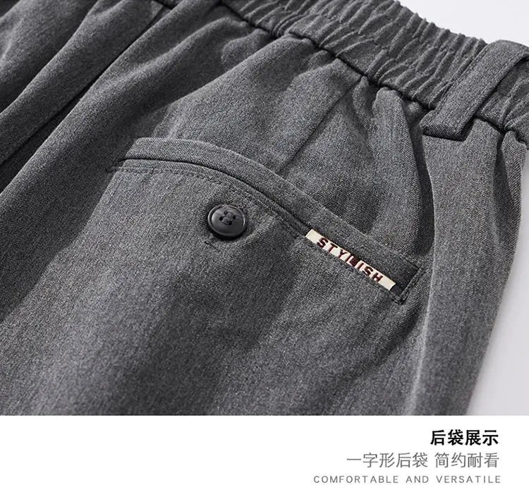 suit pant men korean streetwear fashion loose casual plus size straight suit pant office man commuter pants trousers unique default style 2109