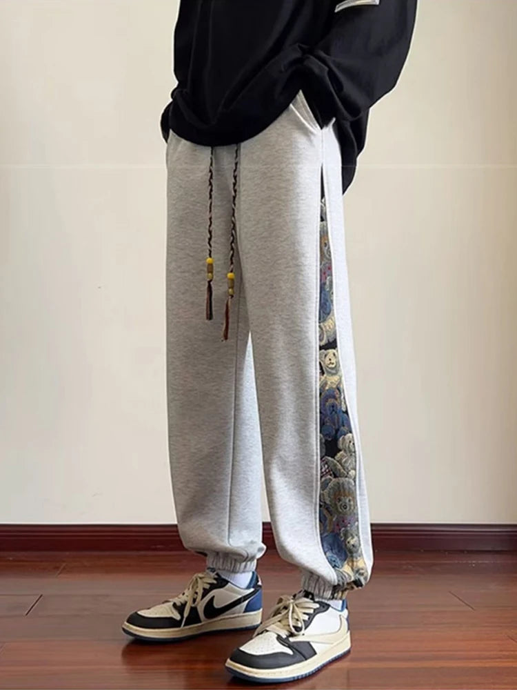 hip hop fashion anime printed sweatpants for men autumn casual corduroy baggy joggers pantalones hombre y2k streetwear trousers 1 unique joggers style 192