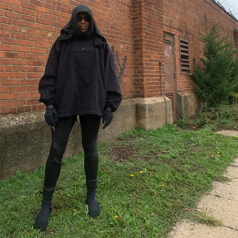 Autumn And Winter KANYE High Street YZY Pure Cotton Loose Men's And Women's Large Charge Shirts Street King Limited