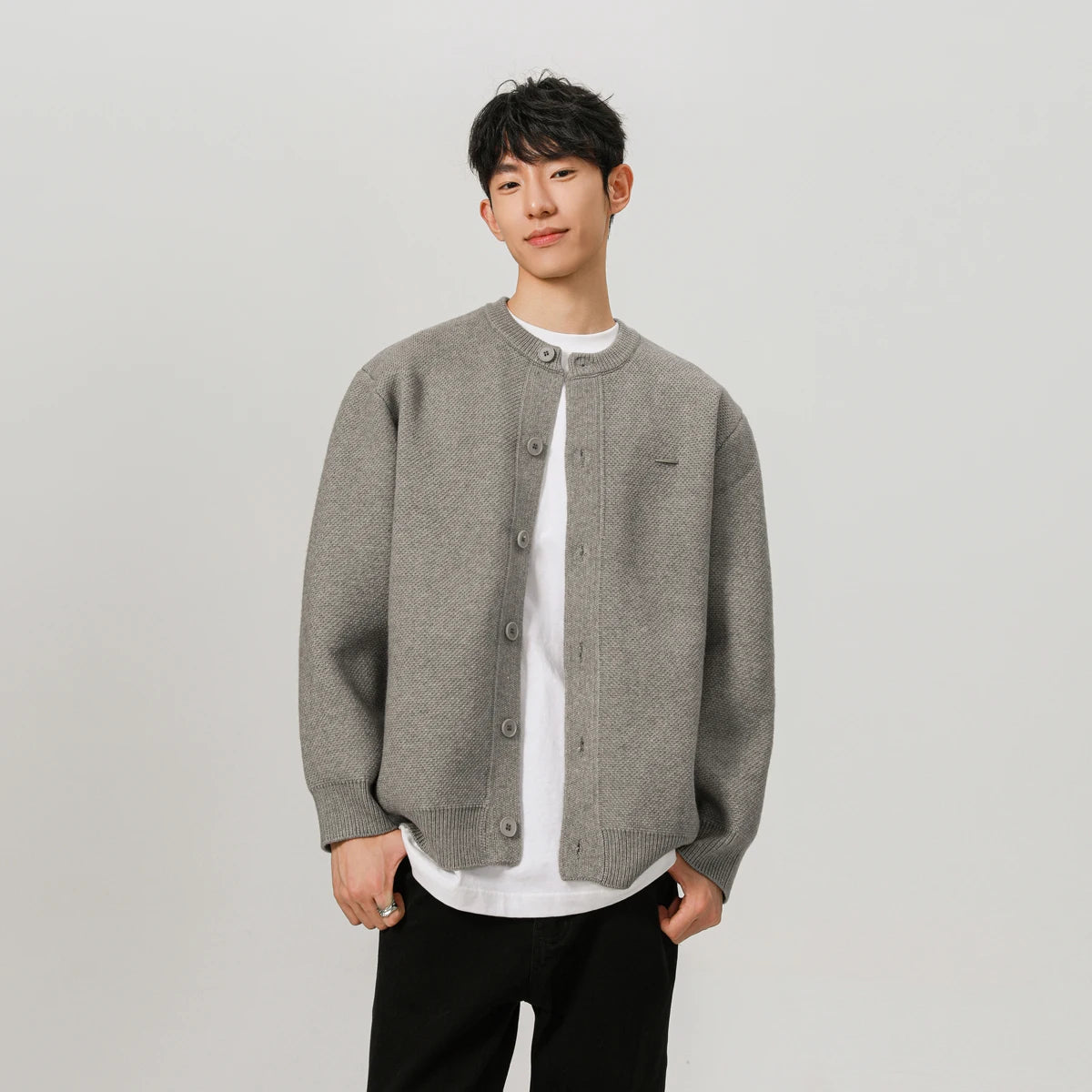 900G High Quality Thicken Baseball Cardigan Sweater Men Fashion Loose Causal Knitted Sweater Coat Cityboy Jumper Jacket Street King Limited