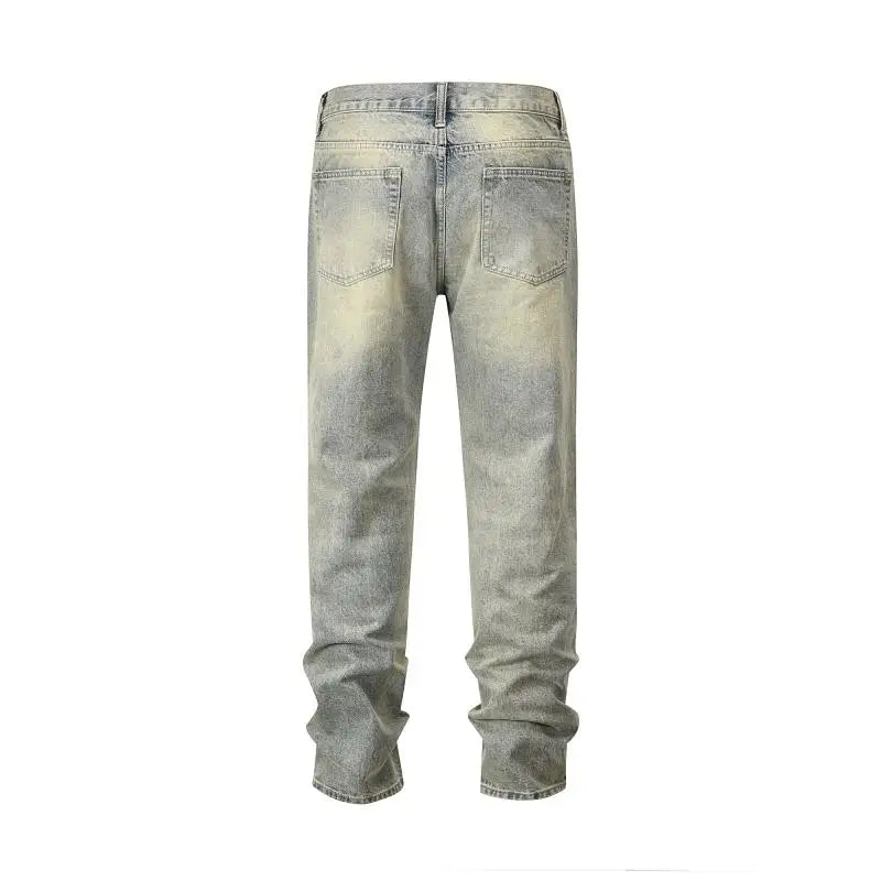 retro washed skinny jeans men pant destroyed ripped holes slim biker zipper jeans trousers fashion streetwear hip hop joggers unique joggers style 4207