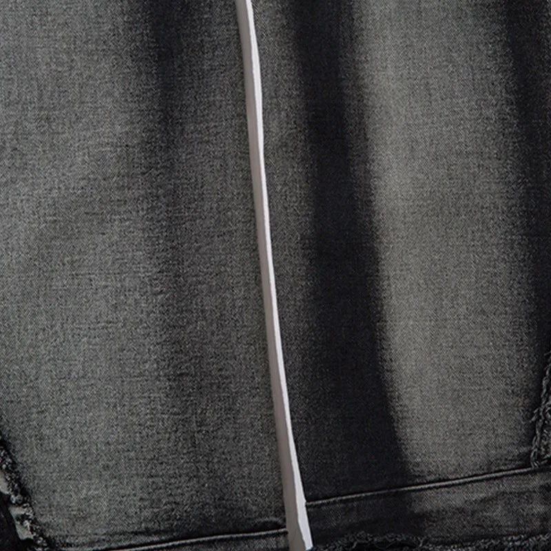 Men Baggy Jeans Spliced Washed Raw Edge Design Denim Pants Y2K Fashion Harajuku Goth Streetwear Wide Leg Trousers Unisex Street King Limited