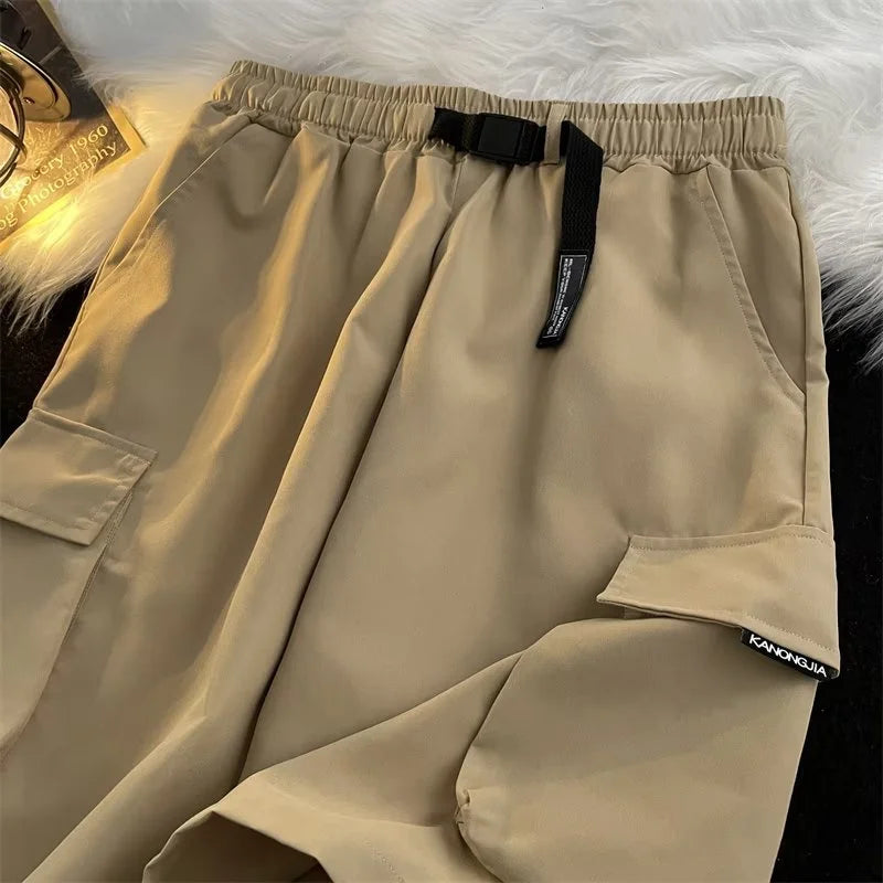 summer mens breathable cargo shorts 2025 multi pockets shorts homme loose gym short pants casual outdoor beach short overalls multi-pocket cargos