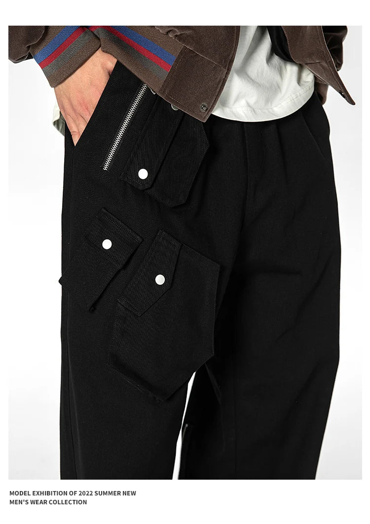 men streetwear fashion loose casual wide leg techwear cargo pants track trousers women harem trousers joggers sweatpants unique joggers style 929