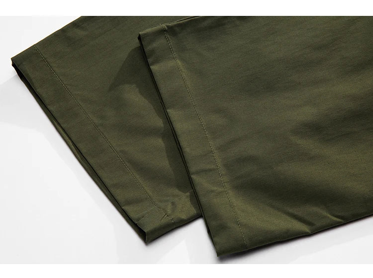 multi pocket mens wide leg straight cargo pants korean fashion track pants male casual loose mopping trousers four seasons unique cargo style 1031