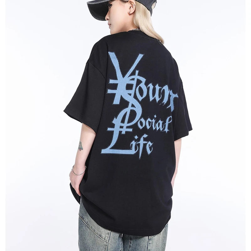 Summer New SAINT T-shirt Chaopai 3D Steel Nails Direct Spray Printing Cotton Loose Casual Men Woman Top Tees Street King Limited
