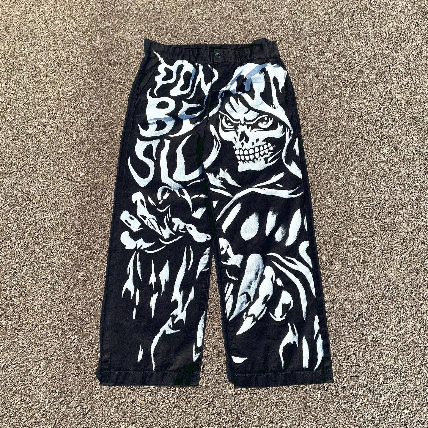 harajuku sunny sexy girl anime print baggy jeans new style wide leg trouser y2k popular streetwear men women high waist pants unique jeans style 4210