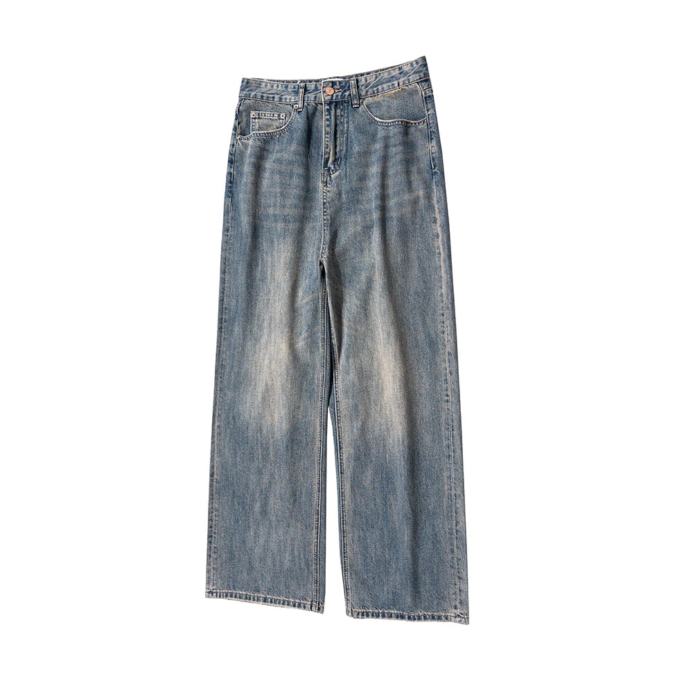 Y2k High Street Washed Blue Baggy Jeans for Men Straight Ropa Hombre Wide Leg Casual Denim Trousers Oversize Loose Cargo Pants Street King Limited