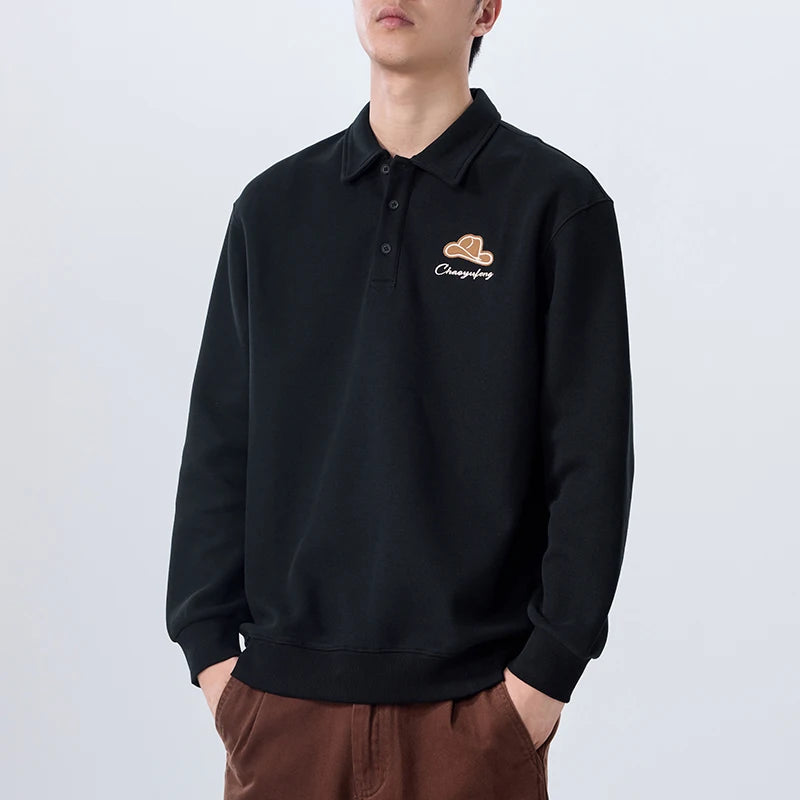Men Embroidery Fashion Loose Casual Pullover Sweatshirt Spring Autumn Plus Size Hoodies Polo Shirt for Man Clothing Street King Limited