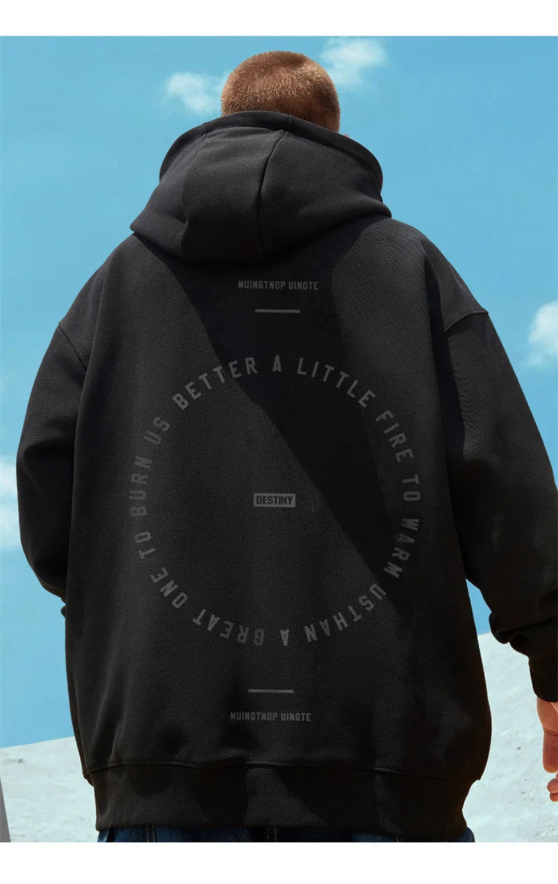 Autumn Loose Pullovers Men Women Destiny Letter Print Hoodies Oversized y2k Hoodie Couples Harajuku Fashion Hooded Sweatshirts Street King Limited