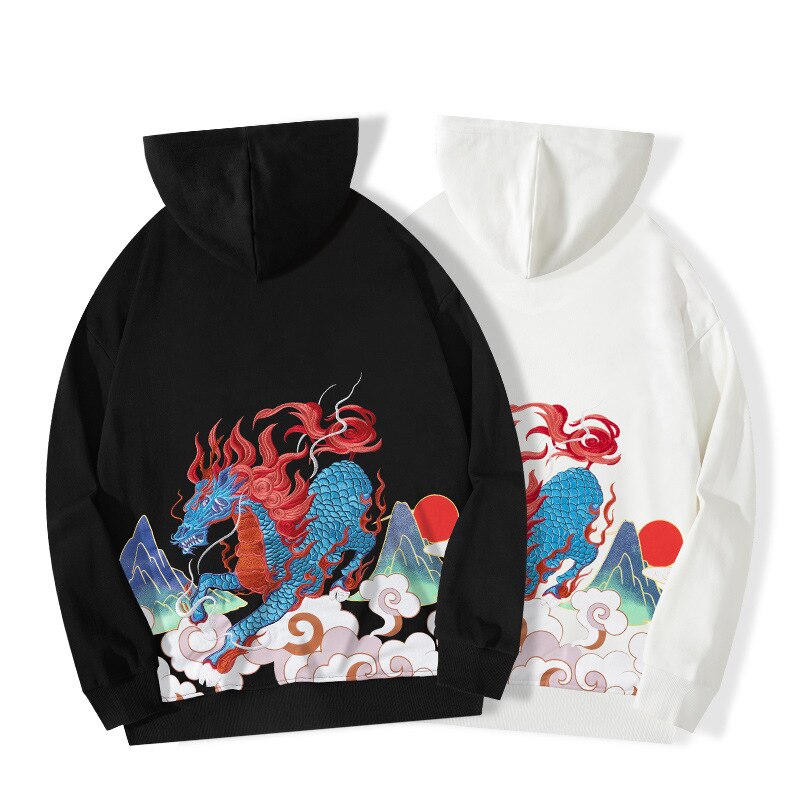 "Blue Horse" Unisex Men Women Streetwear Graphic Hoodie Daulet Apparel