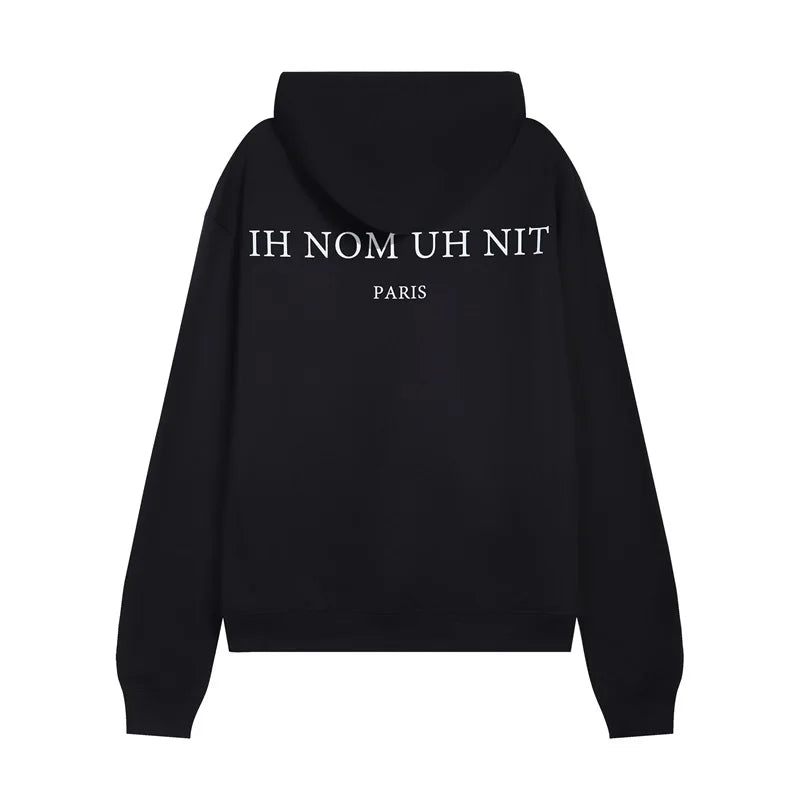 Black Rice White IH NOM UH NIT Hoodies Roses Masked Men Printing Loose Casual Lovers Men Woman Pullover Sweatshirts Street King Limited