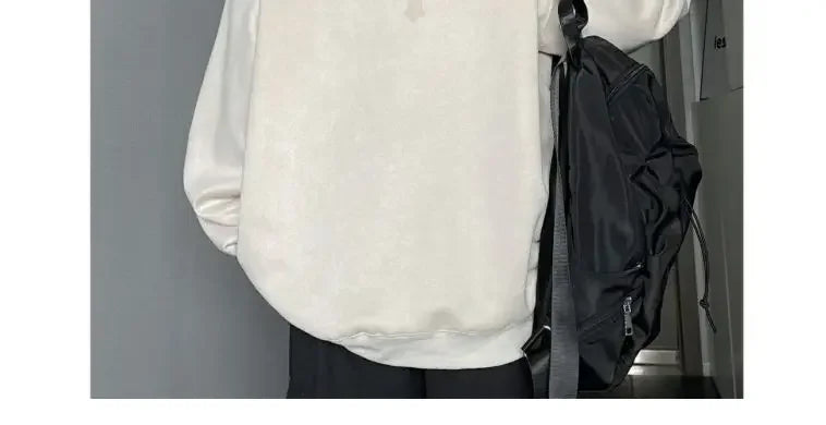 New suede sweatshirt for men in autumn new American high street handsome long sleeved couple tops printed round neck jacket y2k Street King Limited