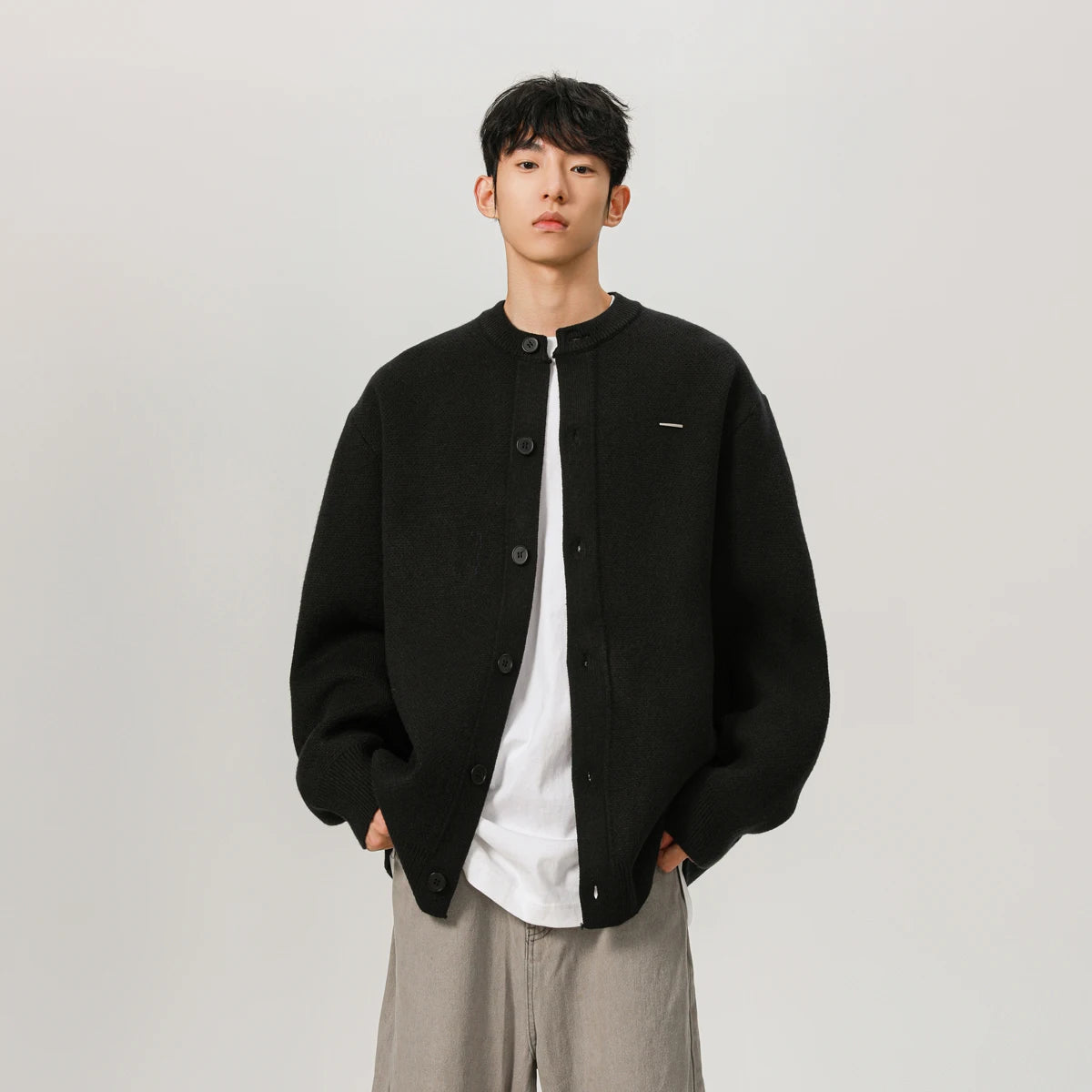 900G High Quality Thicken Baseball Cardigan Sweater Men Fashion Loose Causal Knitted Sweater Coat Cityboy Jumper Jacket Street King Limited