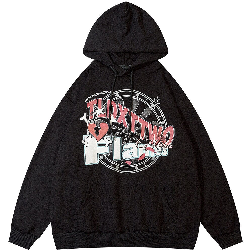 "Bone Broken" Unisex Men Women Streetwear Graphic Hoodie Daulet Apparel