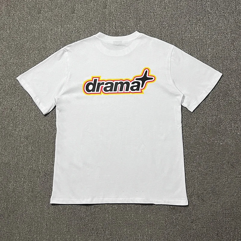 2024ss Drama Call T-shirt Men Women 1:1 High Quality Stars Letter Print Fashion Street Lovers Casual Tops Tee Street King Limited