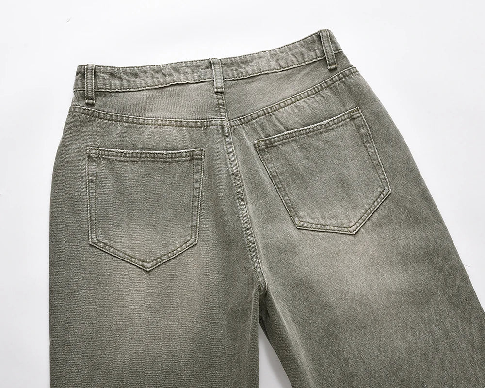 High Street Frayed Hole Distreesed Baggy Jeans for Men and Women Ripped Pantalones Hombre Y2k Casual Denim Trousers Oversized Street King Limited
