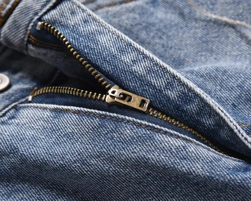 fashion loose streetwear denim jeans new casual wide legs straight jean pants hip hop tassel joggers baggy jeans men clothing unique joggers style 4905