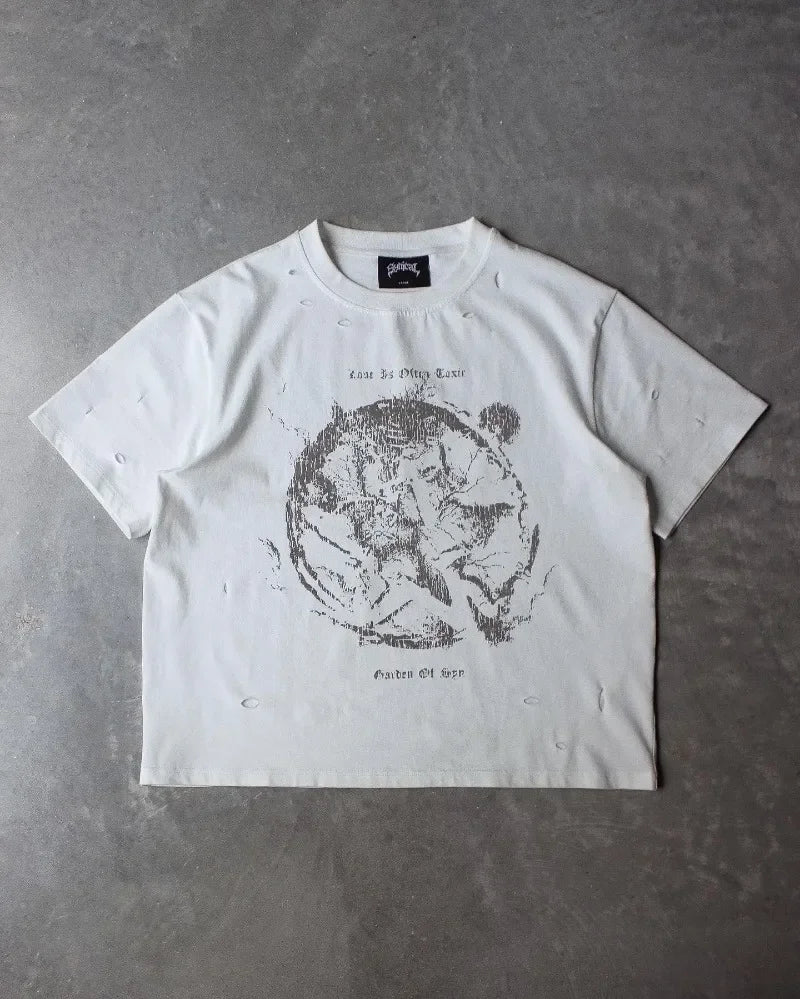 Street fashion brand trendy pattern printed oversized T-shirt women's Y2K clothing loose and versatile short sleeved shirt Street King Limited