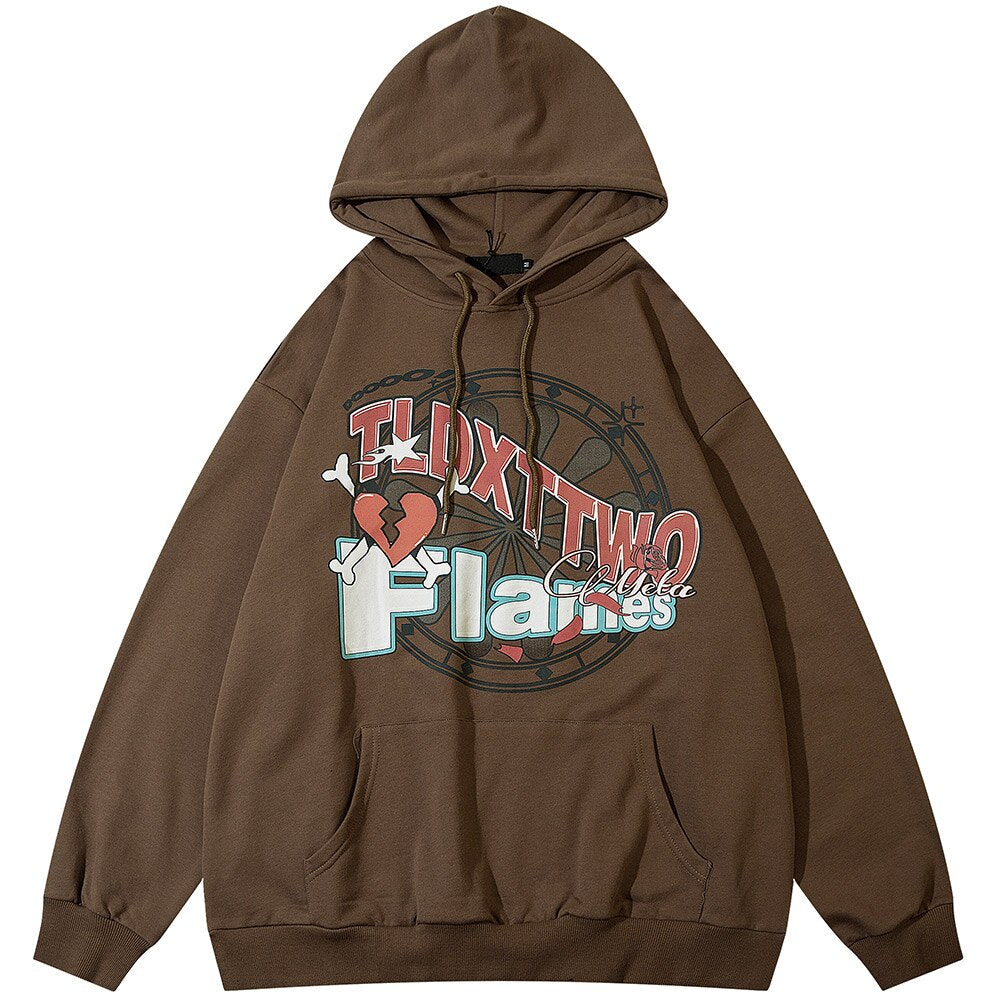 "Bone Broken" Unisex Men Women Streetwear Graphic Hoodie Daulet Apparel