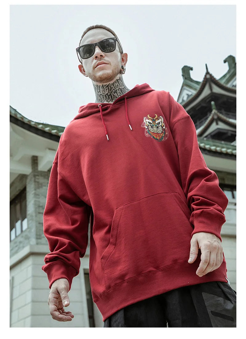 Japanese Streetwear Graphic Print Mens Hoodies Harajuku Fashion Fleece Pullovers Oversized Loose Comfortable Y2K Sweatshirts Street King Limited