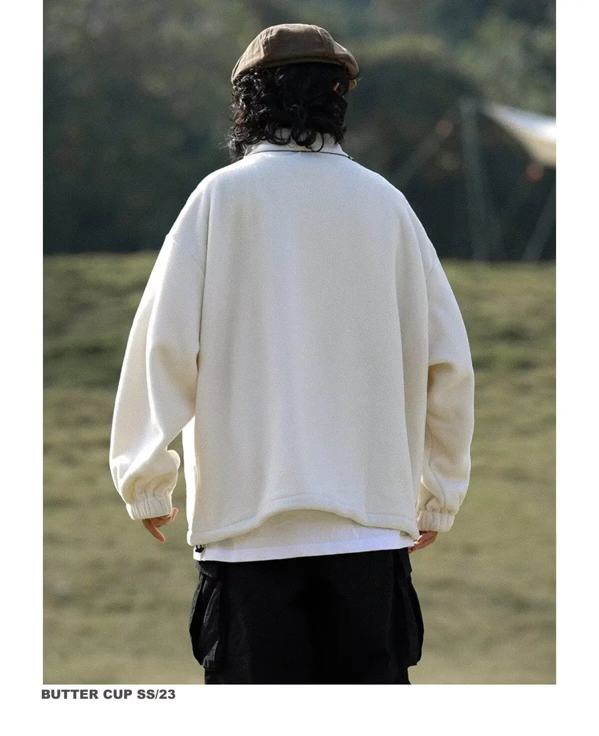 Men Women Winter Fleece Sweatshirt Korean Style Half High Collar Streetwear Oversized Couple Solid Color Autumn Warm Pullovers Street King Limited