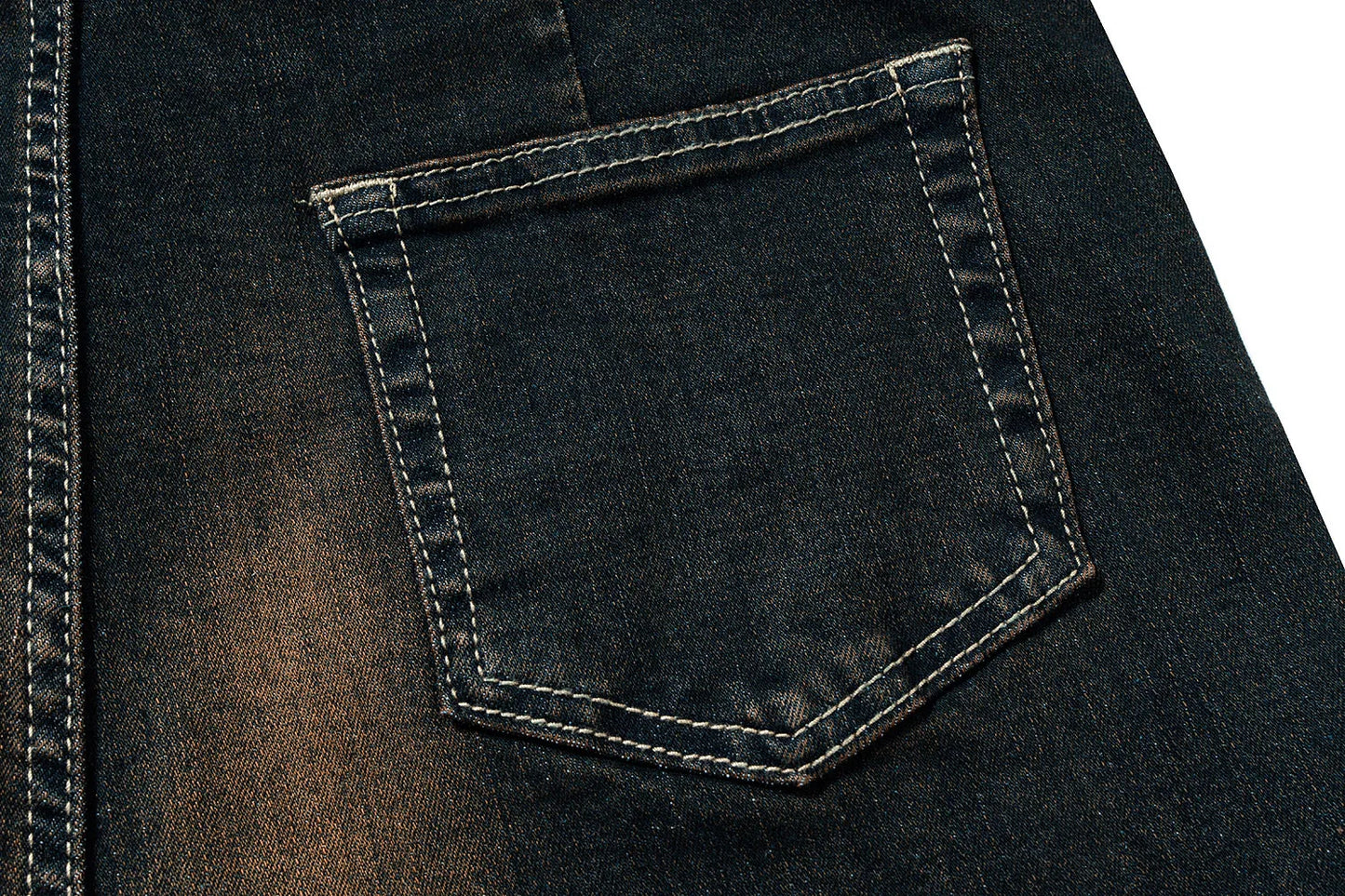 RO Ribbons Contrast Color Washed Micro Flared Jeans for Men Straight Casual Baggy Denim Trousers Ropa Hombre Loose Cargo Pants Street King Limited