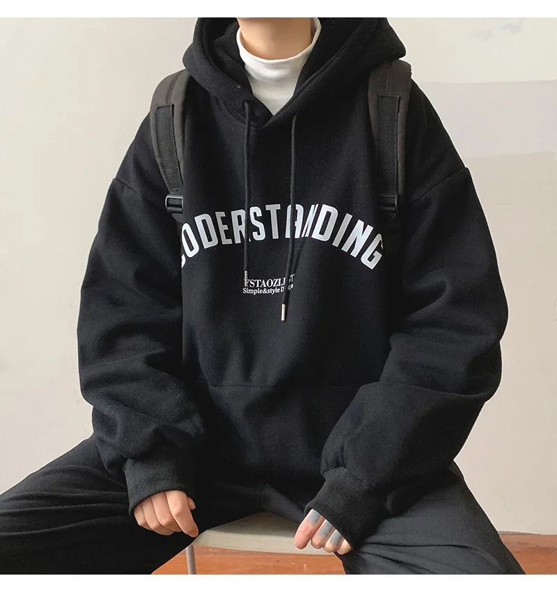 Autumn Men's Letter Design Printed Pullovers Hoodies Y2K Vintage Streetwear Hoody Sweatshirts Casual Fleece Oversize Hoodie Street King Limited