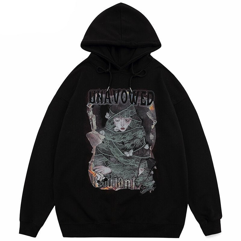 "Bow Down" Unisex Men Women Streetwear Graphic Hoodie Daulet Apparel