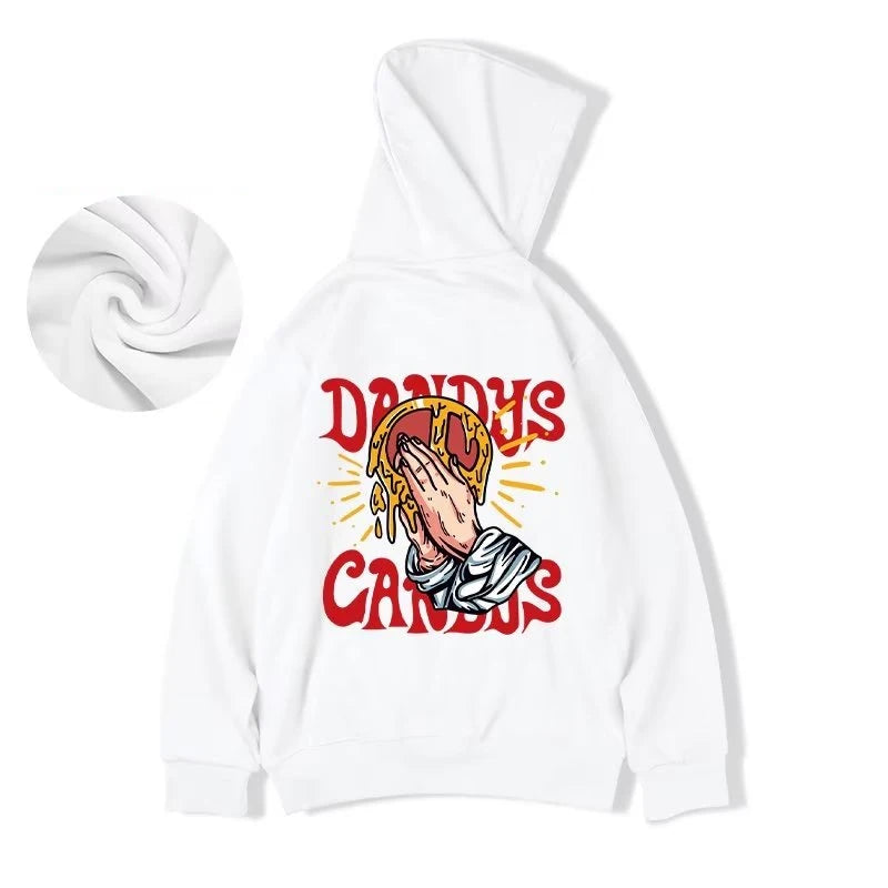 Goth Funny Finger Crossed Graphic Print Men Hoodies Casual Y2K Streetwear Sweatshirts Vintage Hip Hop Fashion Baggy Hoodie Street King Limited