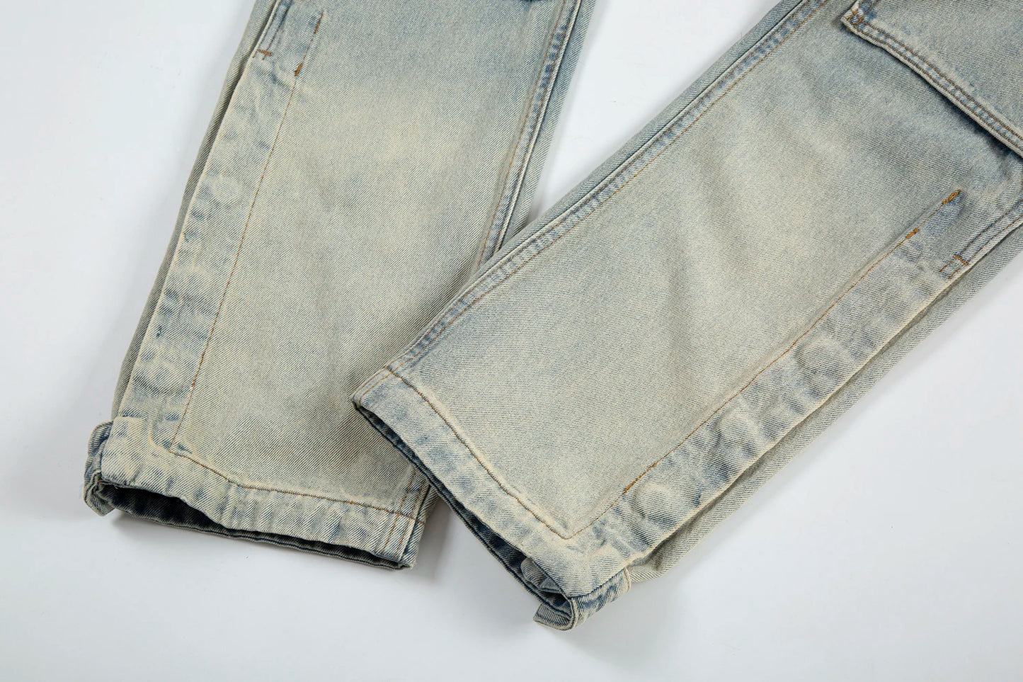 y2k side buckle washed cleanfit baggy pencil jeansfor men streetwear vibe style pantalones hombre loose casual denim trousers unique jeans style 1463